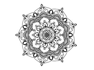 Zeichnung eines Zentangle Mandalas