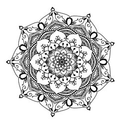Zeichnung eines Zentangle Mandalas