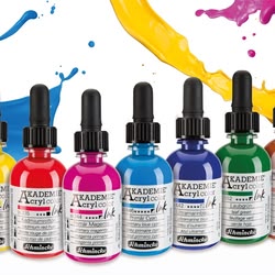 Das AKADEMIE® Acryl color Ink Sortiment von Schmincke