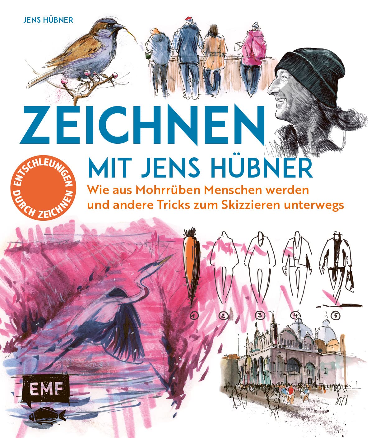 Buchcover von "Zeichnen mit Jens Hübner"